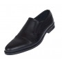 Pantofi barbati eleganti piele naturala fara siret Negru - GKR87N